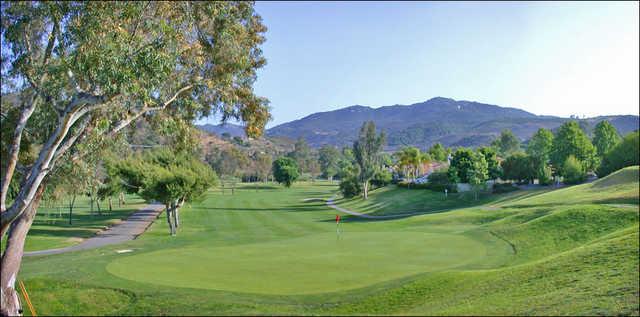 A view of the 18th green at Castle Creek Country Club