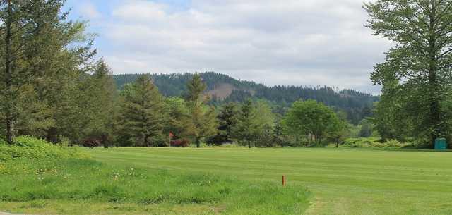 View of a green at Twin Rivers Golf Course