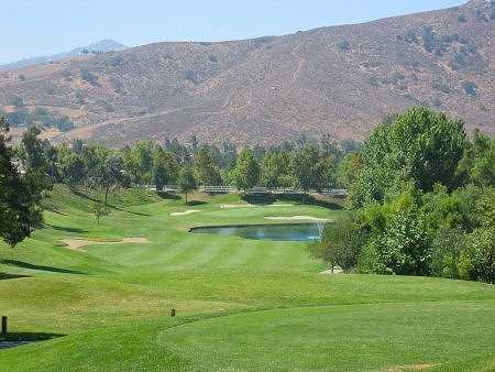 A view of green #9 at Eagle Crest Golf Club