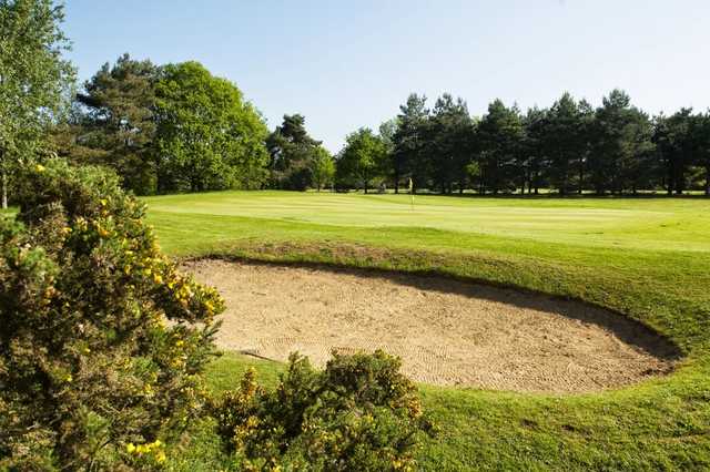 Bunkered green at Bungay & Waveney Golf Club