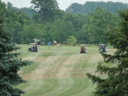 A view of a fairway at Maple Lane Country Club