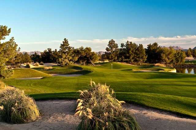 View of a green at Desert Pines Golf Club