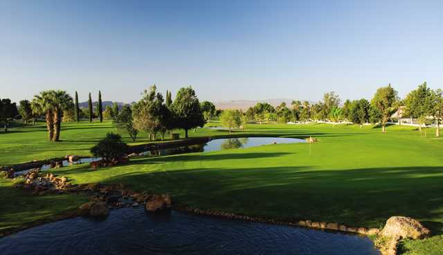 Looking back from the 8th hole at Boulder City Municipal Golf Course 