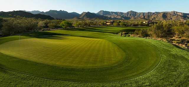 Looking back from a green at Founder's Course from Verrado Golf Club.