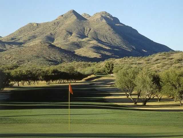 Looking back from a green at Rio Rico Golf Club