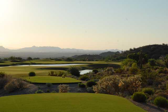 View from the yellow 18th tee at Las Sendas Golf Club 