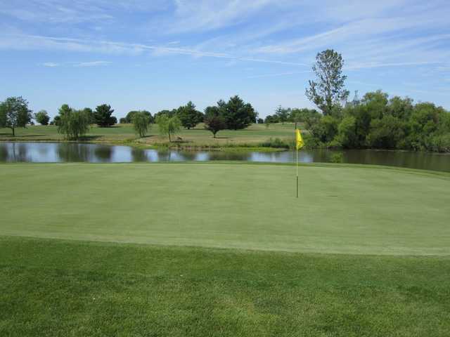 A view of a green at Meadowview Golf Course