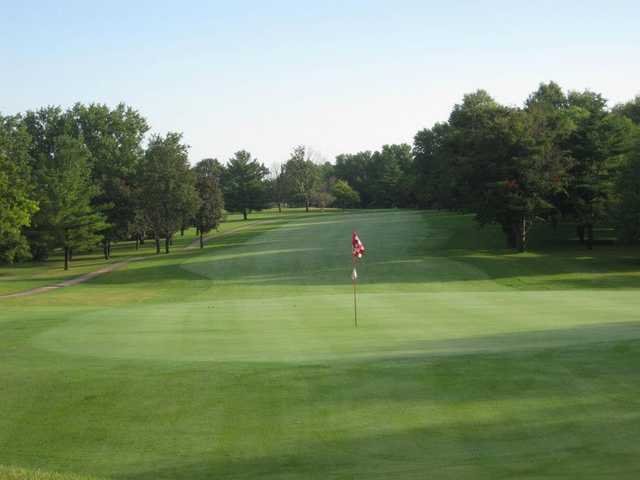 Looking back from the 16th green at Weibring Golf Club at Illinois State University