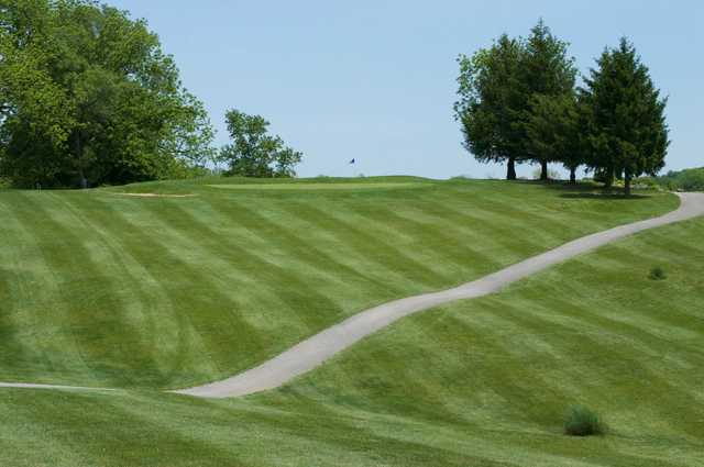 A view of the 3rd green at Otis Park Golf Course