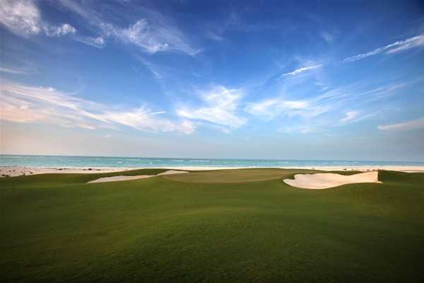 A view from the 6th hole at Saadiyat Beach Golf Club