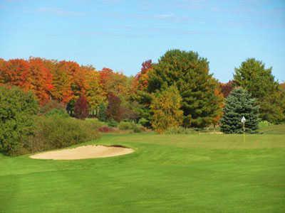 A view of the 4th hole at Antrim Dells Course from A-Ga-Ming Golf Resort