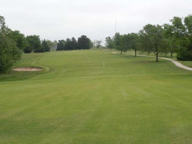 A view of a fairway at Hillcrest Golf Course