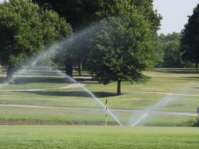 A view of a green at Katy Golf Club