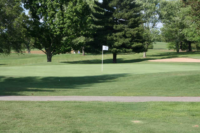 A view of a hole at Bowling Green Country Club