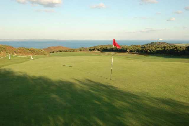 View from a green at Isle of Purbeck Golf Club 