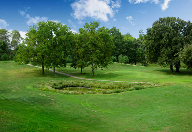 A view of hole #14 at Shamrock Hills Golf Course