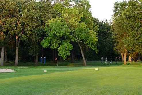 A view of a hole at Lincoln Golf Course
