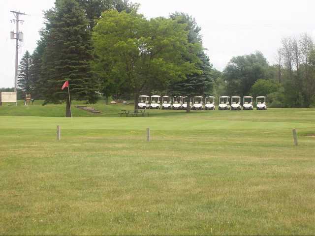 A view of the 9th hole at Willow Tree Golf Course