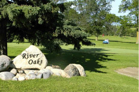 A view of a hole at River Oaks Golf Club