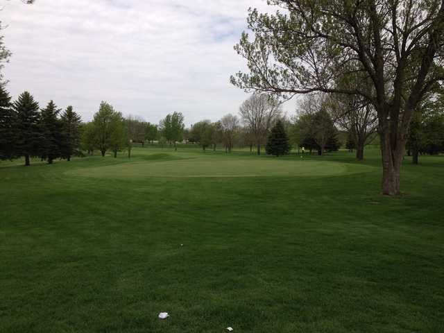 A view of a green at Canby Golf Club
