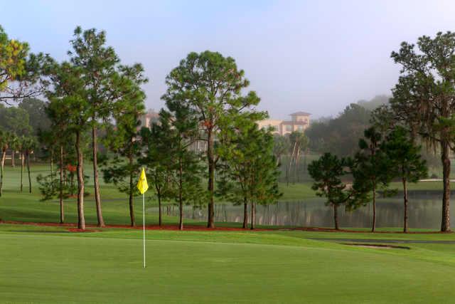 The green from the par-4, 457-yards no. 7 from El Campeon at Mission Inn