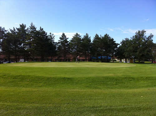 A view of green #3 at Oak Lake Golf Course