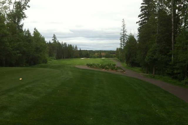 A view from a tee at Eveleth Golf Course