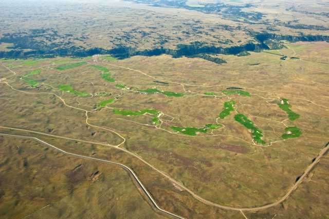 Aerial view of the Dunes course at The Prairie Club