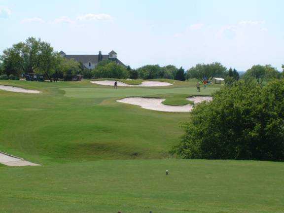 A view of the 9th green at Tangle Ridge Golf Club