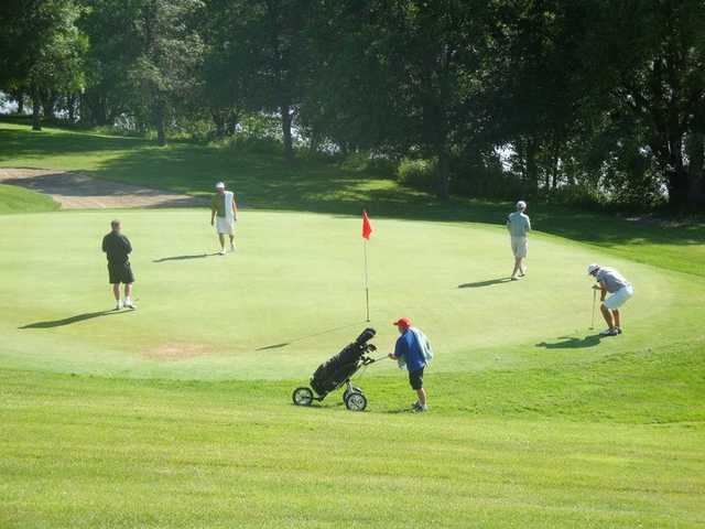 A view of a hole at The River Golf Course