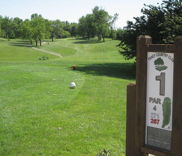 A view from tee #1 at Tracy Country Club