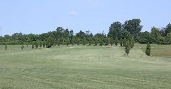 A view of a fairway at Cedar View Golf Course