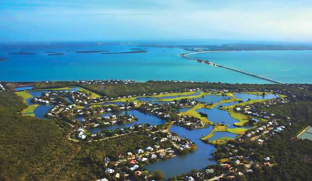 Aerial view from The Dunes Golf & Tennis Club
