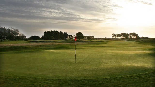 A view of the 11th green at Championship Course from Carnoustie Golf Links