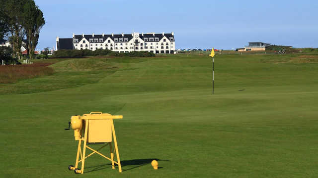 A view of the 2nd green at Burnside Course from Carnoustie Golf Links