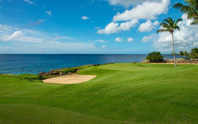 A view of green #8 at Teeth of the Dog from Casa de Campo