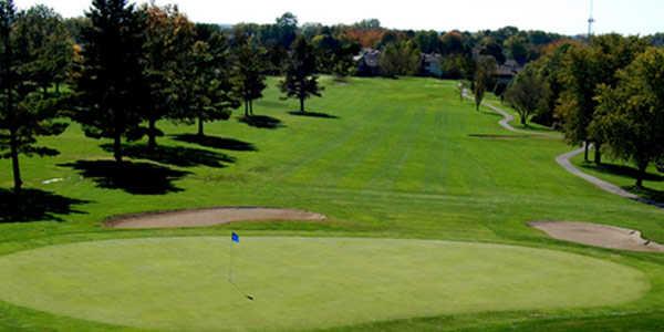 Looking back from a green at Valle Vista Country Club