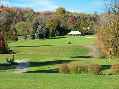 A view from tee #18 at Hidden Valley Golf Club