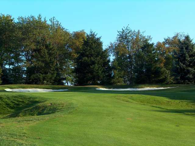 A view of green #13 at Pittsburgh National Golf Club