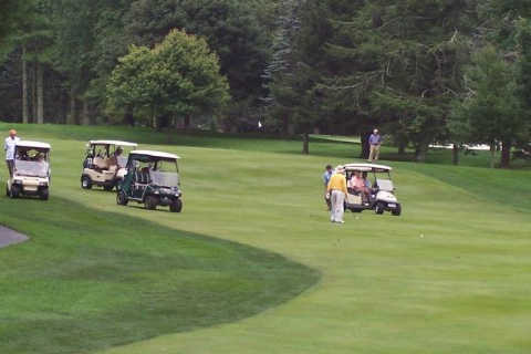 A view of a fairway at Highlands Falls Golf Course