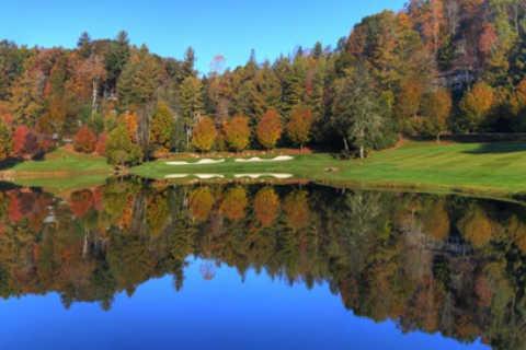 A fall day view from Highlands Falls Golf Course