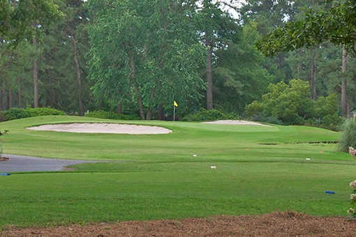 A view of a tee at Kinston Country Club