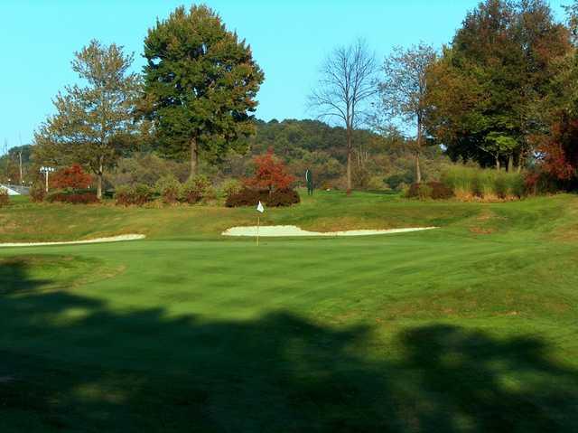 A view of hole #18 at Pittsburgh National Golf Club