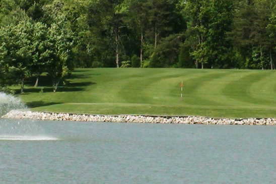 A view over the water from Glen Oaks Golf Club