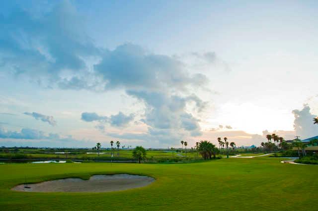 View from Moody Gardens Golf Course