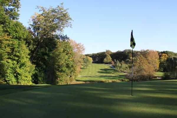 Looking back from a green at Balmoral Woods Country Club