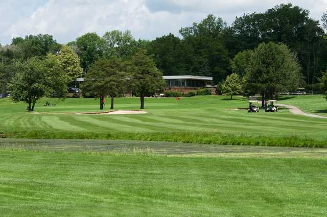 A view of a hole at Seneca Golf Course