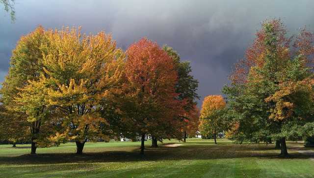 A fall day view from Walnut Run Golf Course