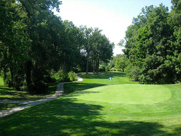 A view of the 17th hole at FoxCreek Golf & Racquet Club