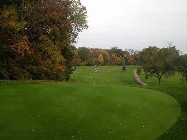 A view of the 3rd green at FoxCreek Golf & Racquet Club